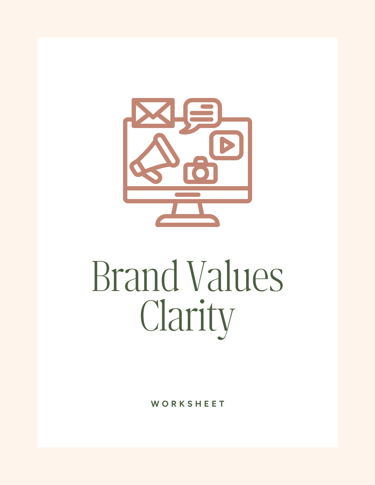 Brand Values Clarity Worksheet - Secret Weapon - Casa Ventura Creative Studio