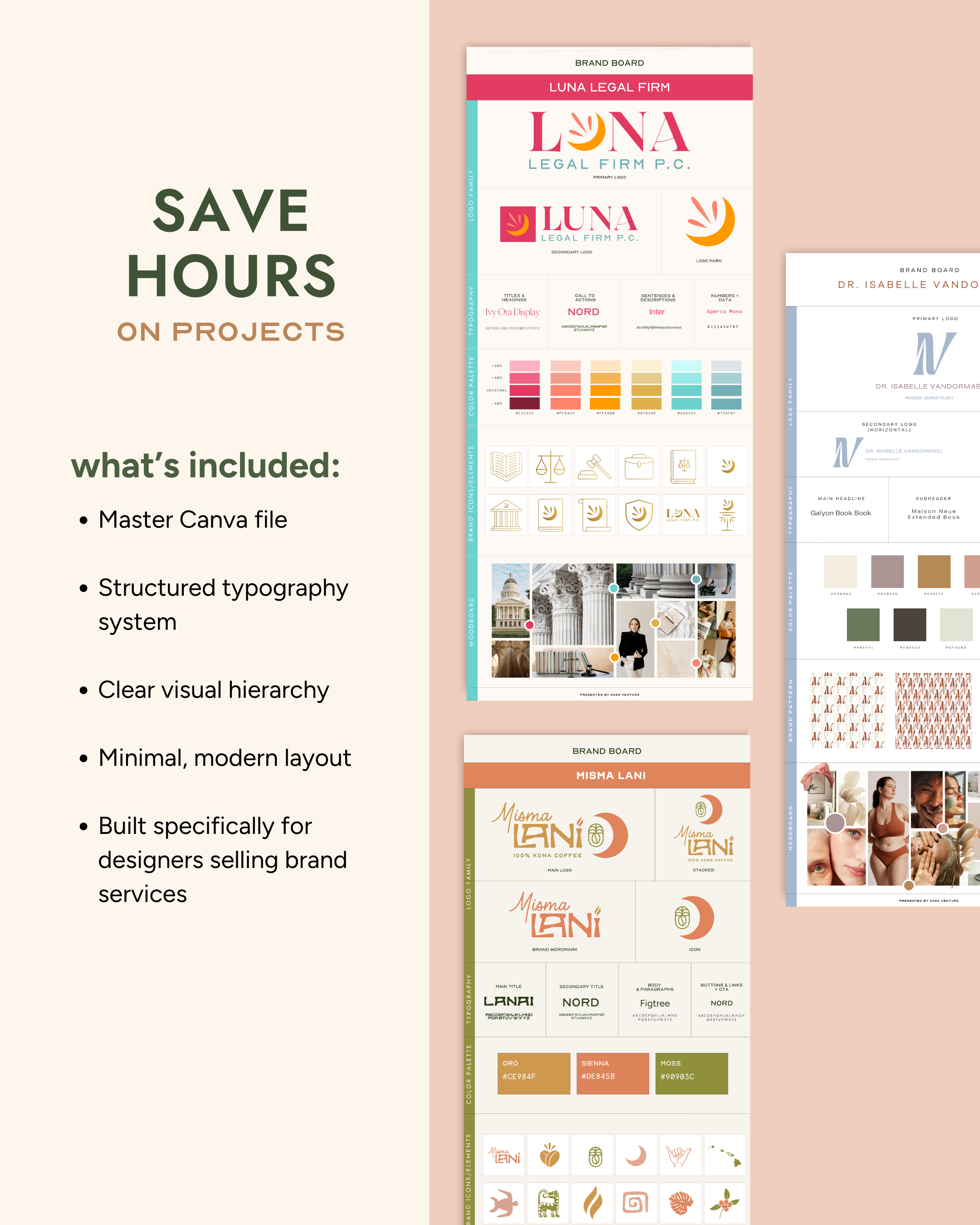 The Designer Brand Board | Client-Ready Canva Brand System Template