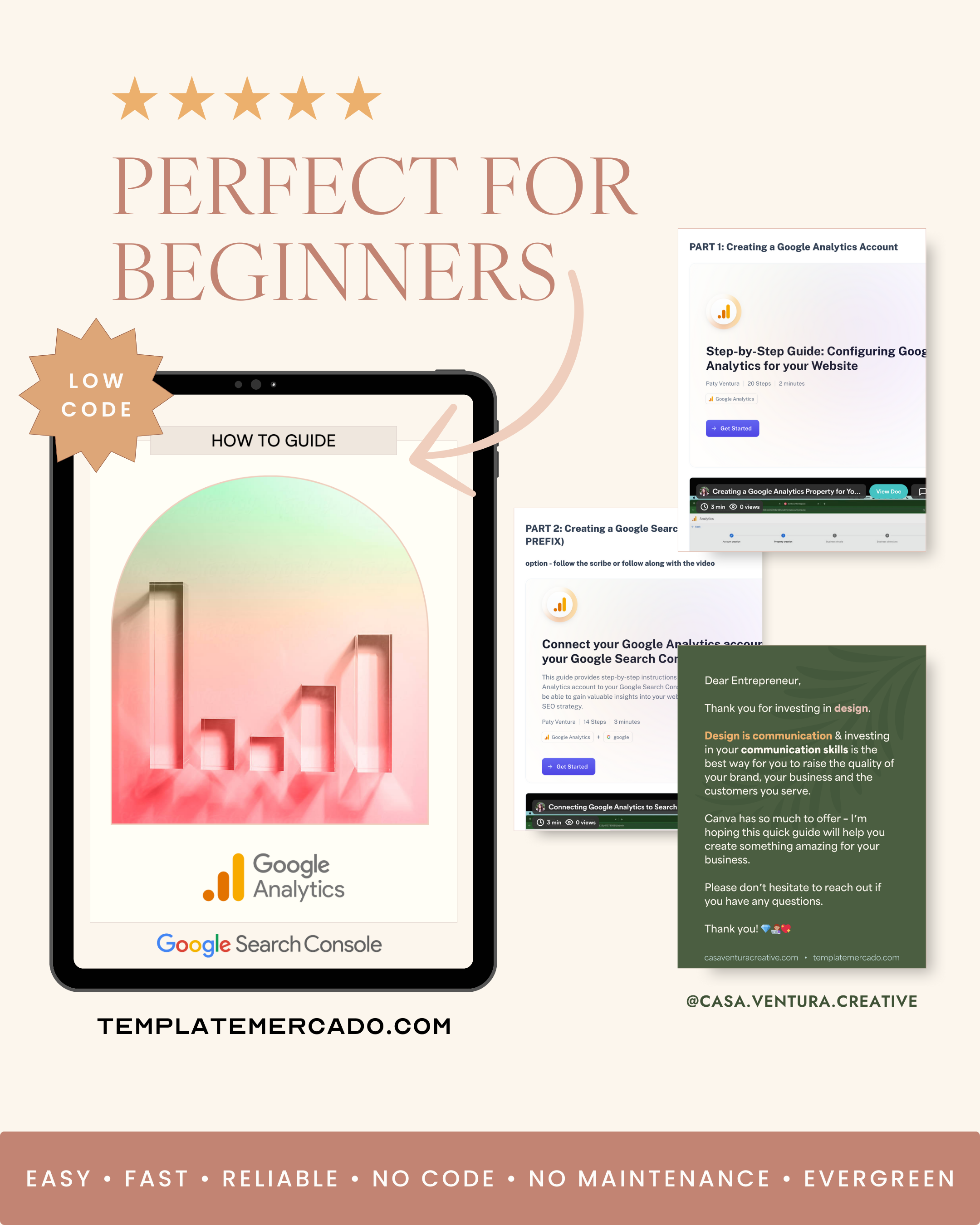 How To Guide: Google Analytics & Search Console – with Training Video (Step by Step Text & Photos Included) - templatemercado