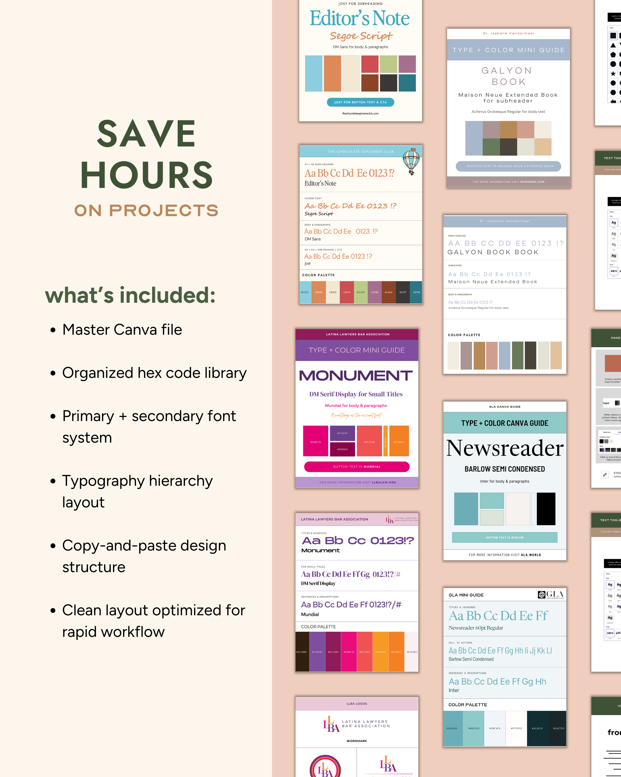 One-Click Brand Kit | Canva Color + Typography System for Designers