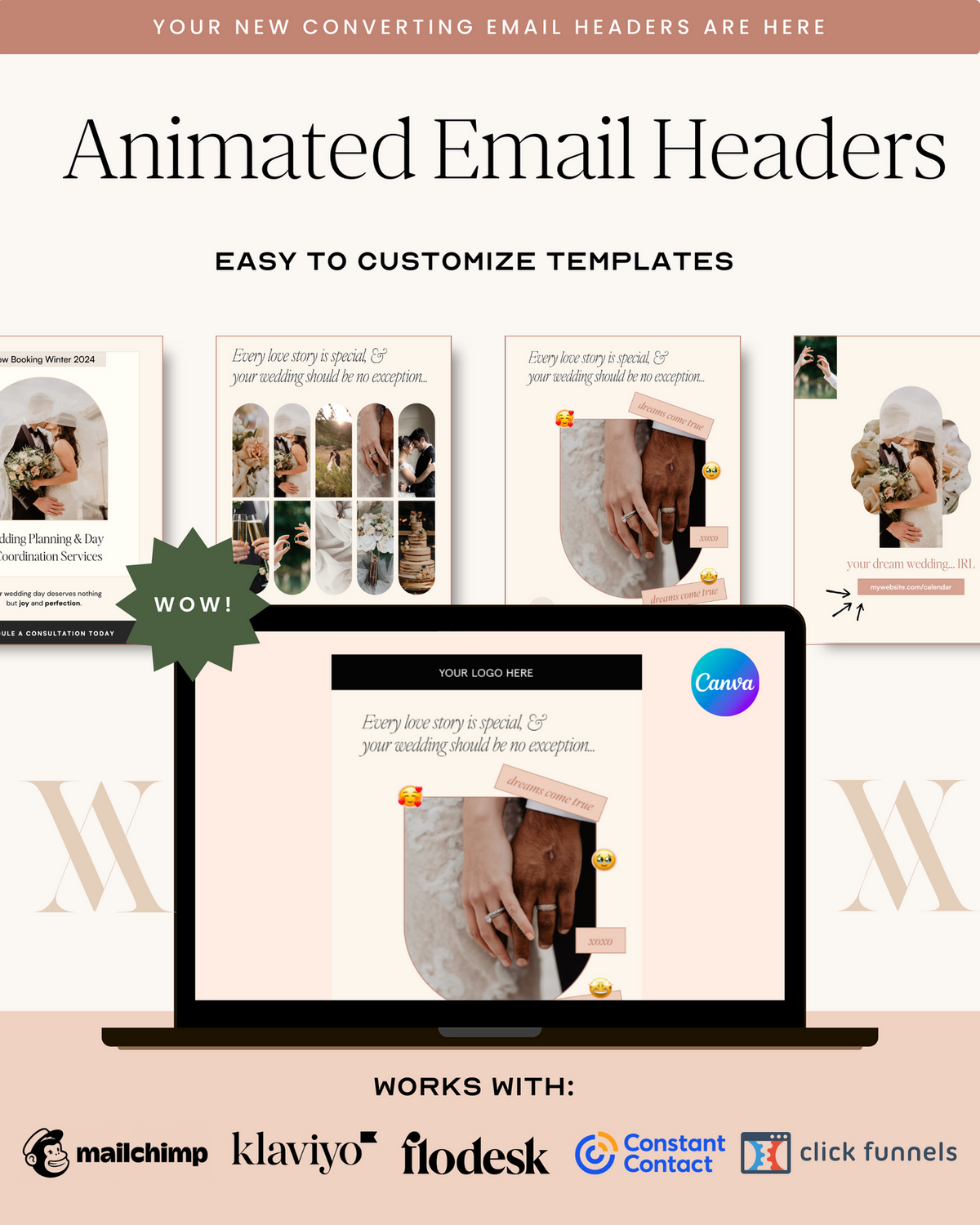 Creative Simple Email Header Image Marketing Email Header Templates | Casa Ventura Creative Studio
